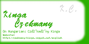 kinga czekmany business card